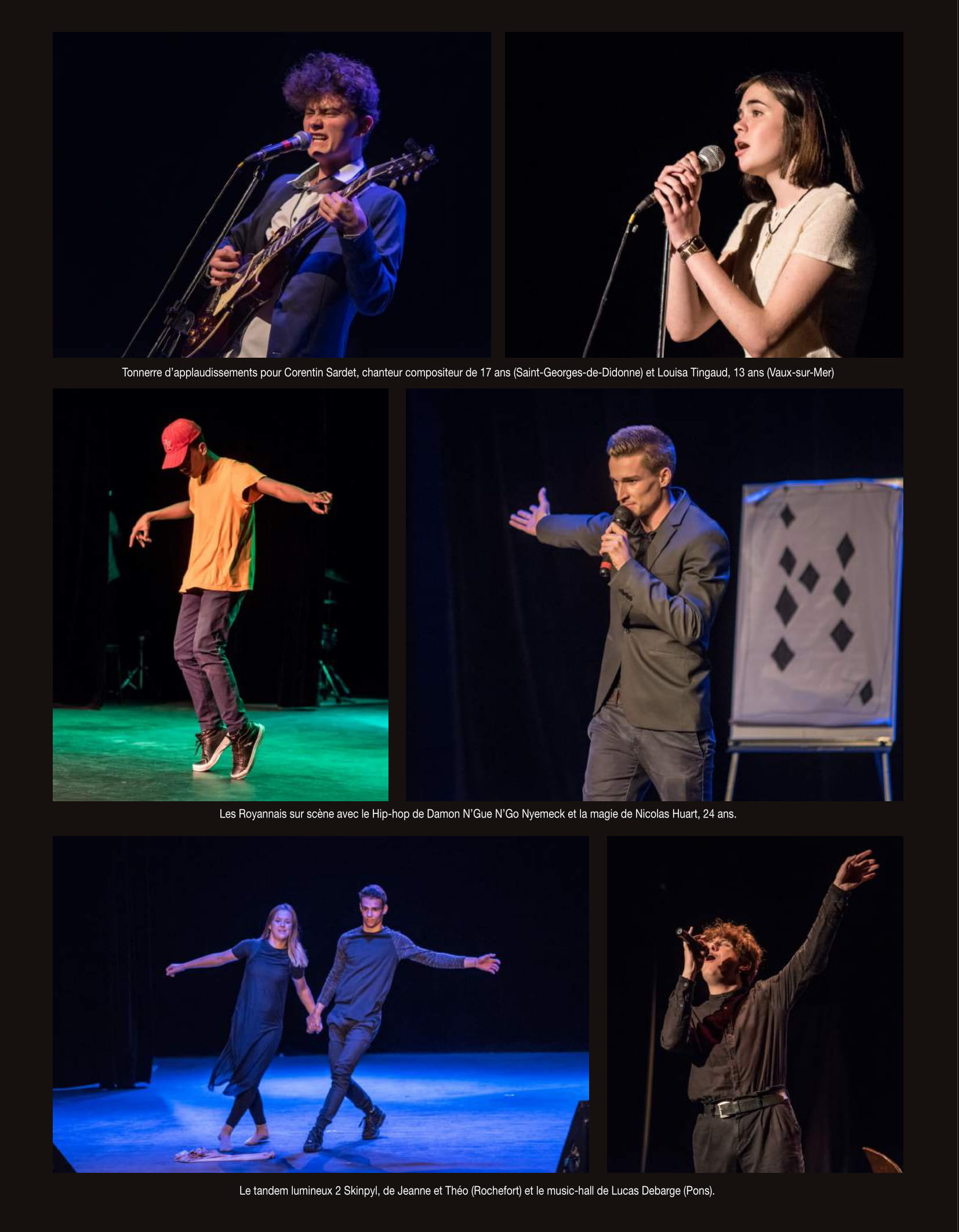 CARA'MAG. Le magazine de la communauté d'agglomération Royan Atlantique. N°36 - Été 2019. Rubrique « PORTFOLIO » - Concours « Les jeunes ont du talent » p.24-27